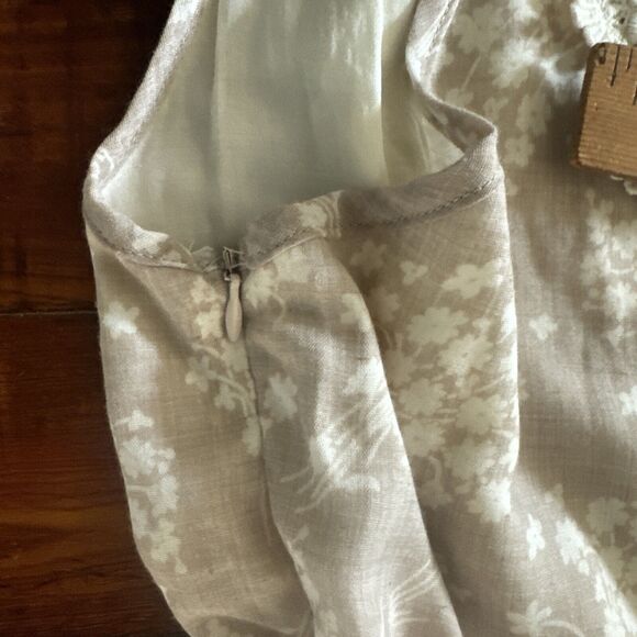 Ryu Womens Dress Sz Large Brown Floral Boho Cottagecore Asymmetrical Hem Country - Picture 8 of 12